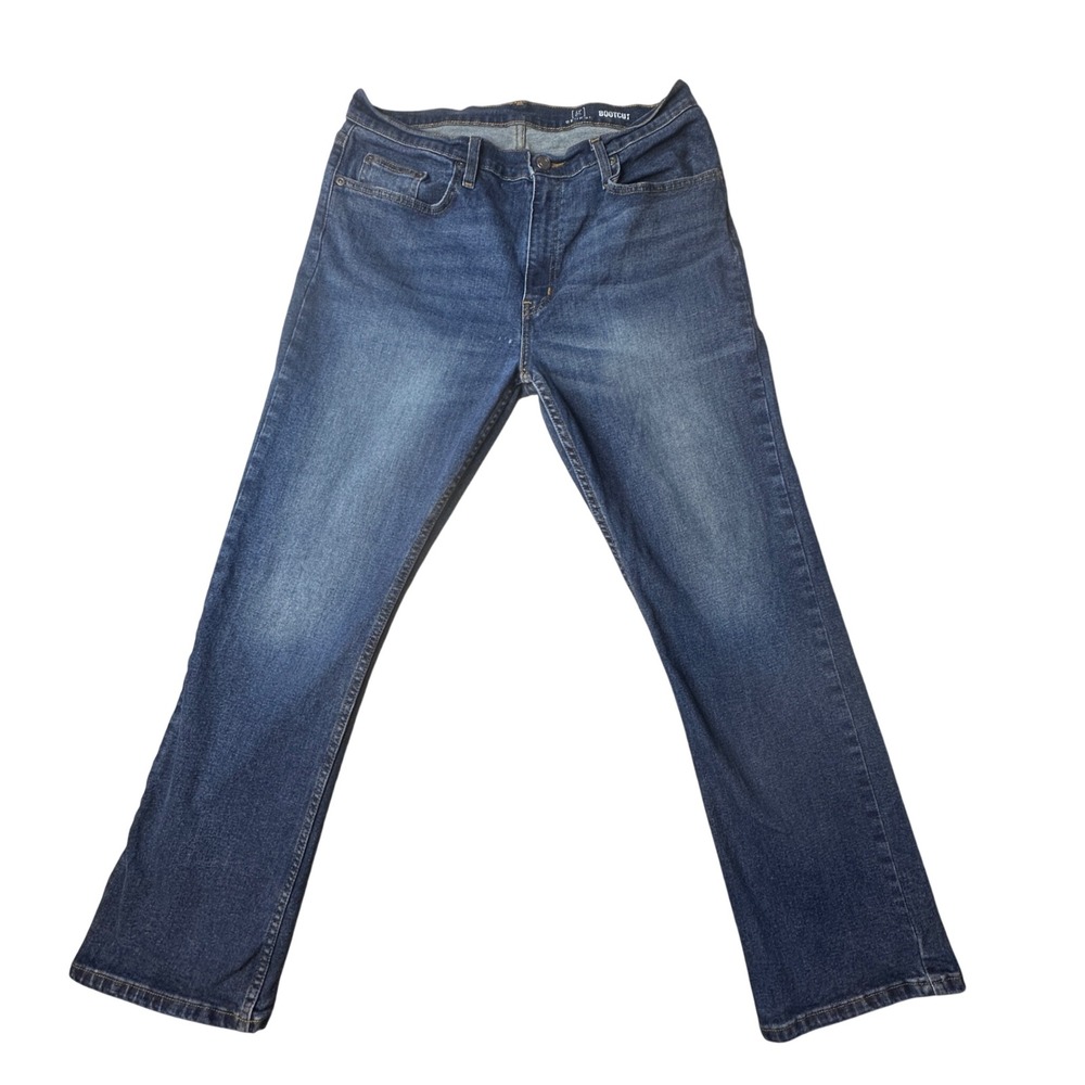 George Jeans Mens 32x30 Dark Wash Bootcut Denim Pants GM0104 Stretch Classic